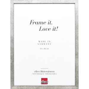 Effect houten fotolijst met museumglas, zilver, 28x35 cm