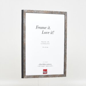 Clayre & Eef houten fotolijst massief hout profiel 42 anthraziet 30x30 cm met museumglas en UV-bescherming