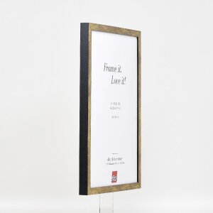 Effect houten lijst met museumglas in antikgoud 29,7x42 cm