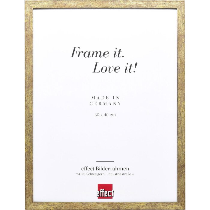 Effect Houten Fotolijst Massief Hout Antikgoud 61x91,5 cm