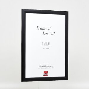 Effect Holz-Bilderrahmen Profil 43 zwart 10x10 cm Museumsglas