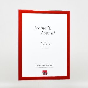 effect Houten fotolijst Profil 43 rood hoogglans 10x15 cm met museumglas