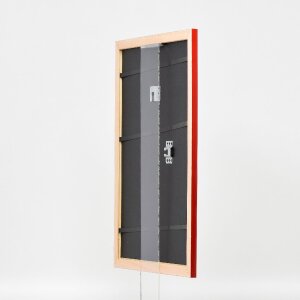 Effect Holz-Bilderrahmen Profil 43 rood hoogglans 24x30 cm museumglas