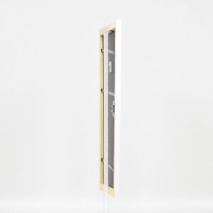 effect Houten fotolijst Profil 43 wit hoogglans 25x35 cm met museumglas