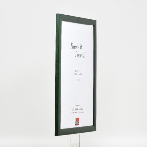 Clayre & Eef Effect Holz-Bilderrahmen Profil 43 tannengrün 25x80 cm Museumsglas