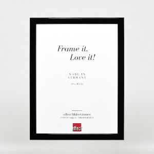 Clayre & Eef Effect Holz-Bilderrahmen Profil 43 Zwart Hoogglans 29,7x42 cm Museumsglas