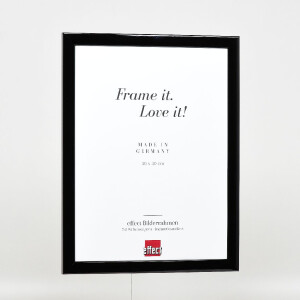 Clayre & Eef Effect Holz-Bilderrahmen Profil 43 Zwart Hoogglans 29,7x42 cm Museumsglas