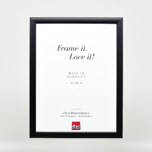 Clayre & Eef Effect Holz-Bilderrahmen Profil 43 zwart 35x100 cm Museumsglas