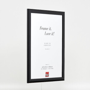 Clayre & Eef Effect Holz-Bilderrahmen Profil 43 zwart hoogglans 40x50 cm museumglas