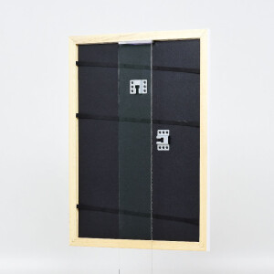 Effect Holz-Bilderrahmen Profil 43 wit hoogglans 40x50 cm Museumsglas