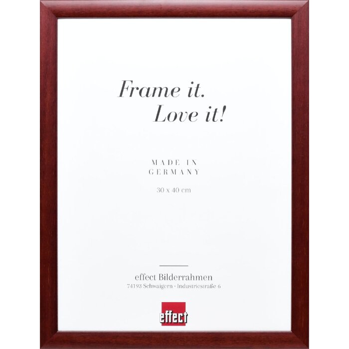 Effect Holz-Bilderrahmen Profil 43 rood 50x50 cm Museumsglas