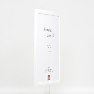 Effect Holz-Bilderrahmen Profil 43 wit hoogglans 50x75 cm Museumsglas