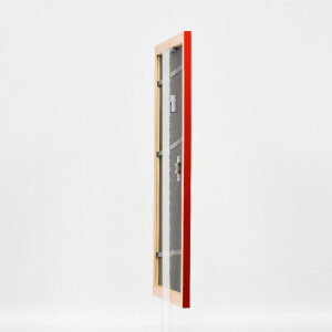 Effect Holz-Bilderrahmen Profil 43 rood hoogglans 50x75 cm Museumsglas