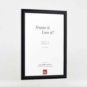 Effect Houten FotoLijst Profiel 43 Zwarte Hoogglans 60x60 cm Museumglas