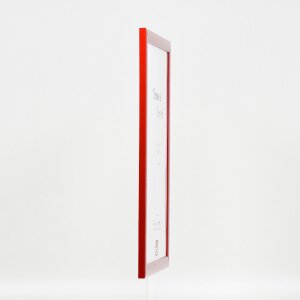 Effect Holz-Bilderrahmen Profil 43 rood hoogglans 59,4x84,1 cm houten fotolijst met museumsglas