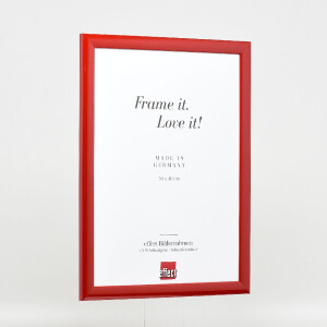 Effect Holz-Bilderrahmen Profil 43 rood hoogglans 62x93 cm Museumsglas