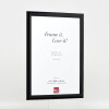 effect Houten Fotolijst Profiel 43 zwart hoogglans 70x100 cm Museumsglas