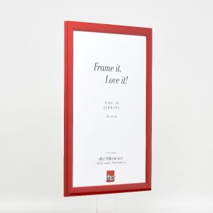 Clayre & Eef Effect Holz-Bilderrahmen Profil 43 rood hoogglans 70x70 cm wandbevestiging museumglas