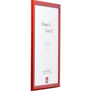 effect Houten fotolijst Profil 43 rood hoogglans 14,8x21 cm met museumglas