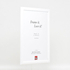 Effect Holz-fotolijst Profil 43 wit hoogglans 10,5x14,8 cm met museumglas