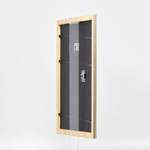 Effect Holz-Bilderrahmen Profil 43 zilver 30,5x91,5 cm Museumsglas