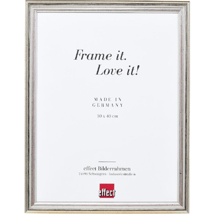 Effect Houten Fotolijst Profil 44 zilver 15x20 cm Museumsglas