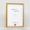 Effect Holzrahmen Profil 44 goud 14,8x21 cm massief houten fotolijst met museumsglas