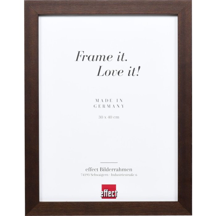 Effect houten fotolijst profiel 52 donkerbruin 13x18 cm museumglas