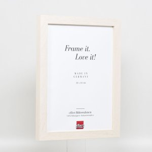 Effect houten fotolijst profiel 52 wit 18x32 cm Museumglas