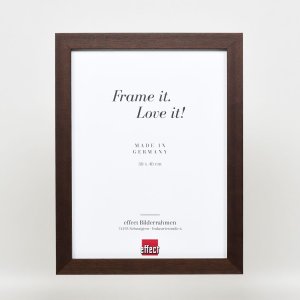 Effect houten fotolijst profiel 52 donkerbruin 25x70 cm museumglas