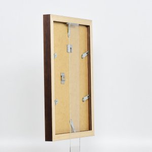 Effect houten fotolijst profiel 52 donkerbruin 28x35 cm museumglas