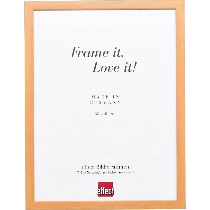 Effect Holzrahmen Profil 58 lichtbruin 50x65 cm houten fotolijst met museumsglas