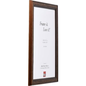 Effect Holz-Bilderrahmen Profil 64 bruin 20x20 cm met museumsglas