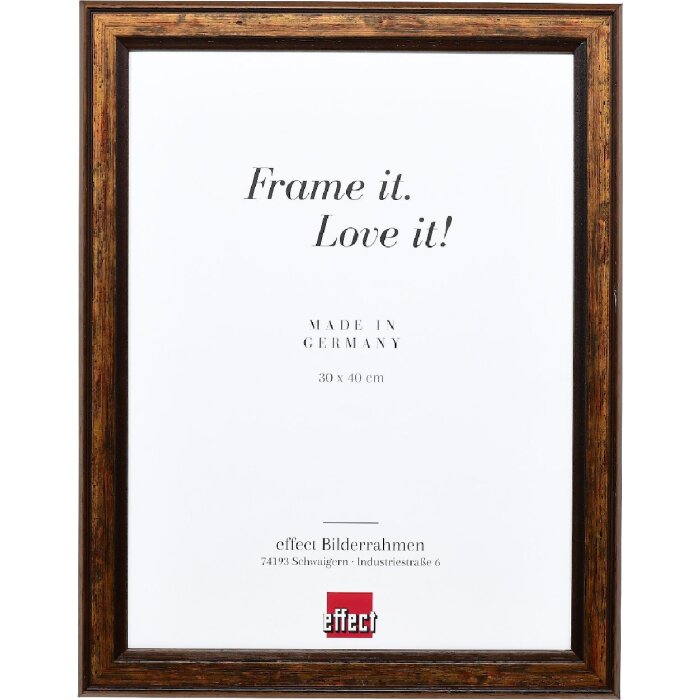 Effect Houten Fotolijst Profil 64 bruin 35x50 cm met museumglas