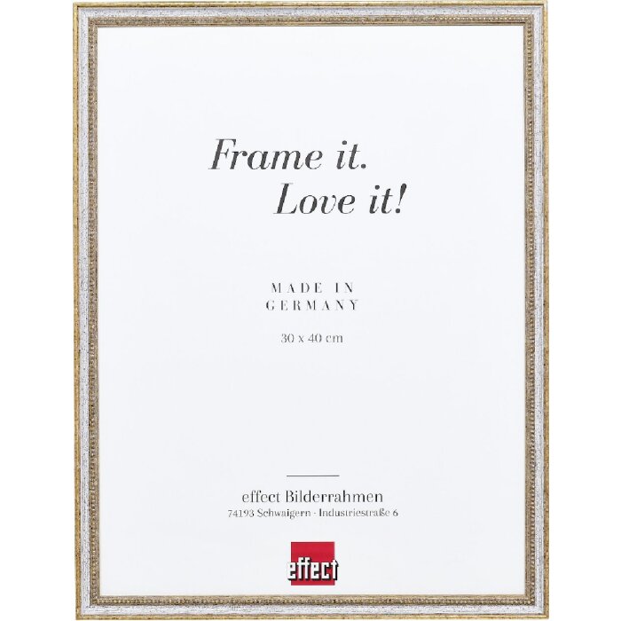 Effect houten fotolijst Profil 66 wit 10x15 cm met museumsglas