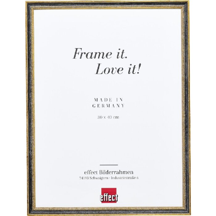 Effect houten fotolijst Profil 66 zwart 40x40 cm met museumglas