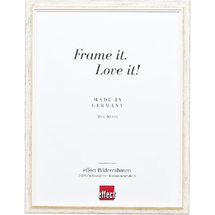 Effect Houten Fotolijst Profil 67 wit 25x50 cm met museumglas