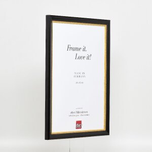 Effect houten fotolijst Profiel 85 Zwart 23x70 cm Museumglas