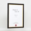 Effect houten fotolijst profiel 85 zwart 28x35 cm museumglas