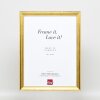 Effect houten fotolijst profiel 85 goud 50x100 cm museum glas