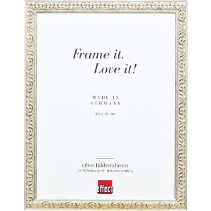 Effect Houten Fotolijst Barok 45x80 cm zilver met Museumglas