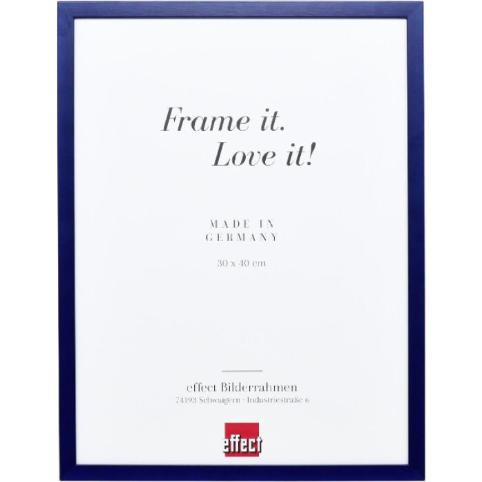 Effect houten fotolijst Profil Top S blauw 21x28 cm met museumglas