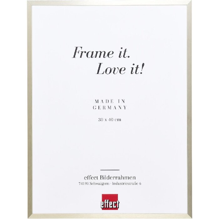 Effect A1 brandveilig aluminium fotolijst champagner 30x45 cm met museumglas