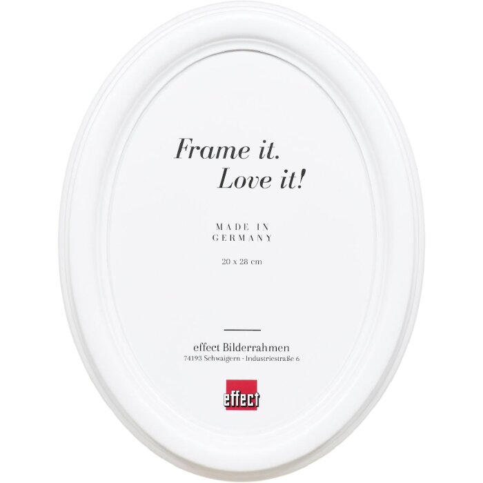 Effect Ovale Houten Fotolijst 10x15 cm Wit