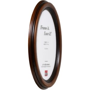 Effect ovale houten fotolijst 13x18 cm nußbruin