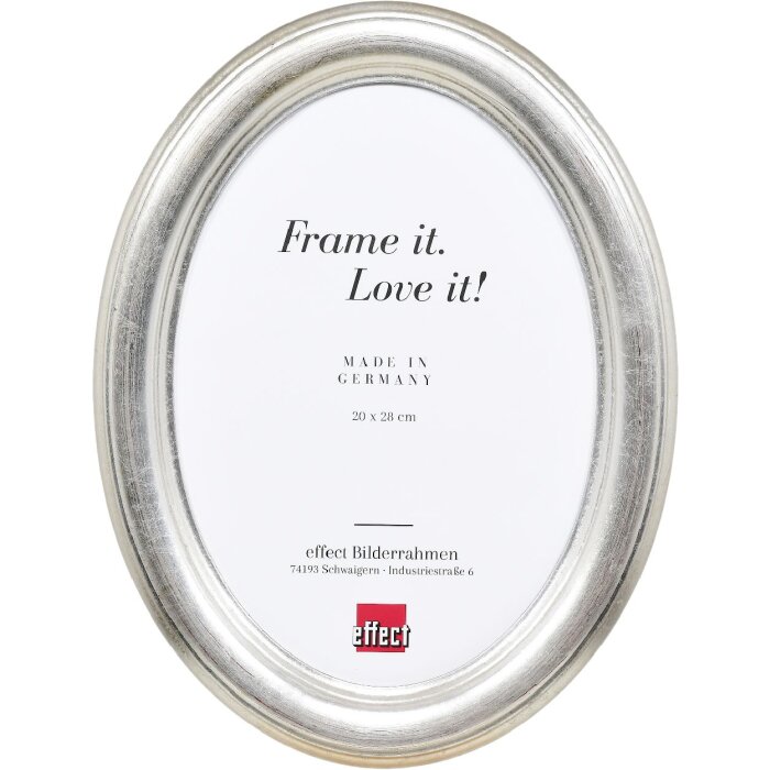 Effect Oval Foto Kader 15x20 cm Zilver