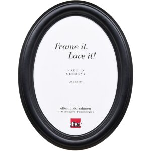 Effect houten fotolijst oval zwart 18x24 cm