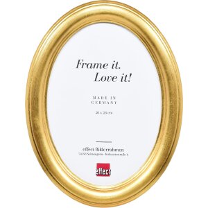 Effect fotolijst ovale houten lijst goud 50x60 cm