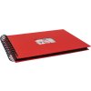 HNFD Spiraalalbum BULDANA rood 23x17 cm 40 zwarte paginas