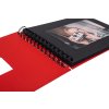 HNFD Spiraalalbum BULDANA rood 23x17 cm 40 zwarte paginas